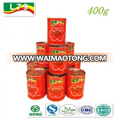 tin (canned) tomato paste 28-30% Brix 400g*24tin/ctn factory from China