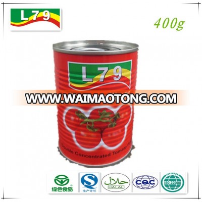 Canned tomato factory canned Tomato Paste 400g/tin