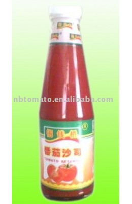 340g tomato ketchup hot sell china tomato paste glass bottle